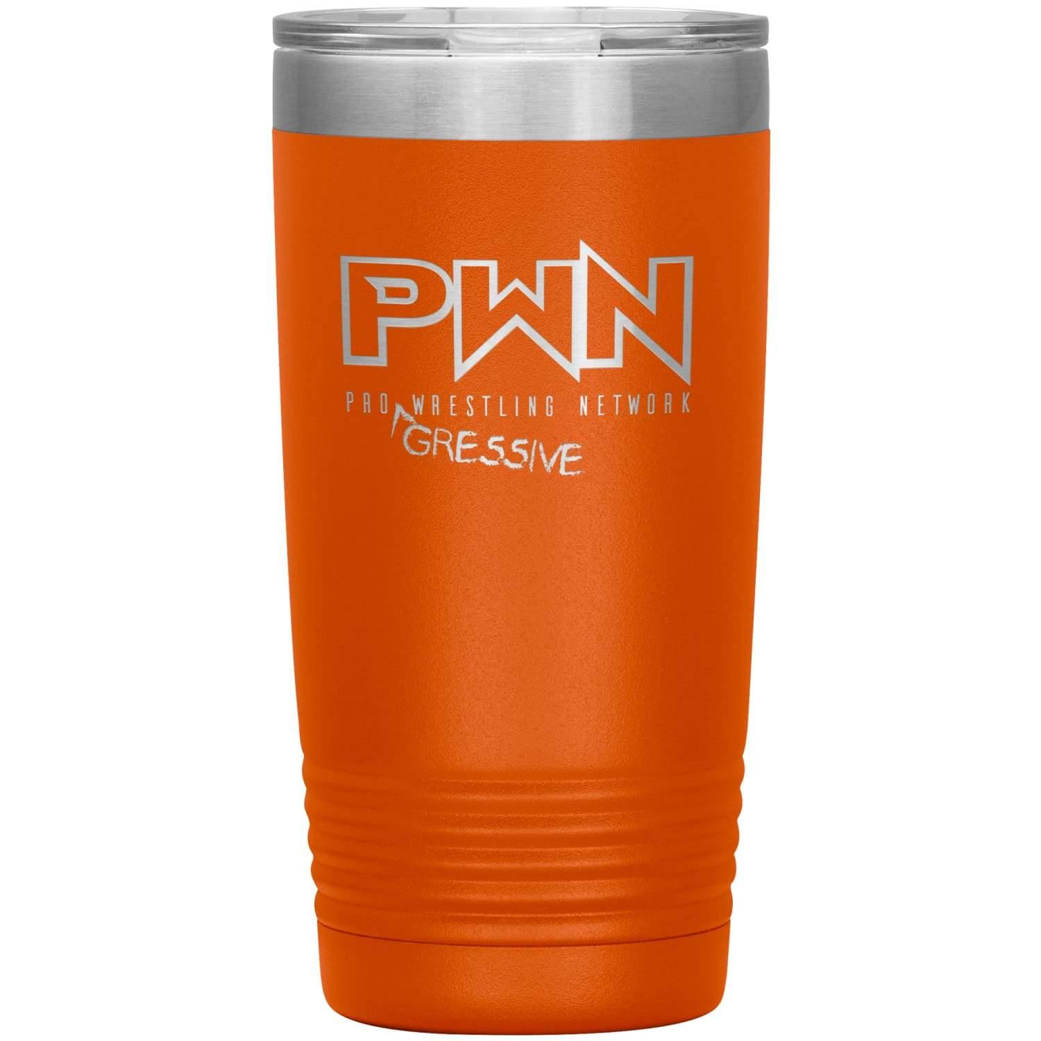 All Nerds Here PWN Progressive Logo 20oz Vacuum Tumbler - Orange - All Nerds Here