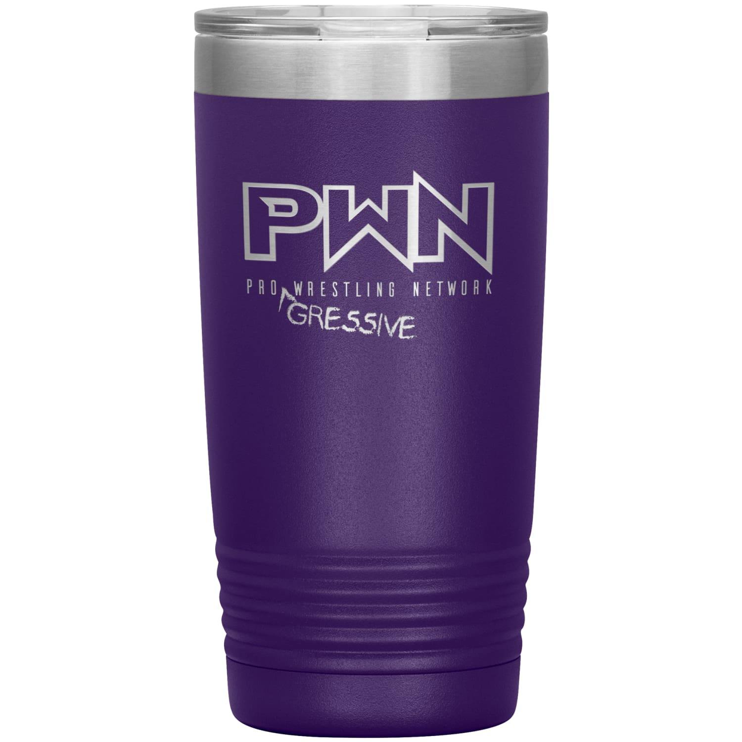 All Nerds Here PWN Progressive Logo 20oz Vacuum Tumbler - Purple - All Nerds Here