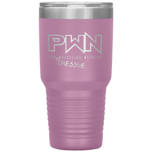 All Nerds Here PWN Progressive Logo 30oz Vacuum Tumbler - Light Purple - All Nerds Here