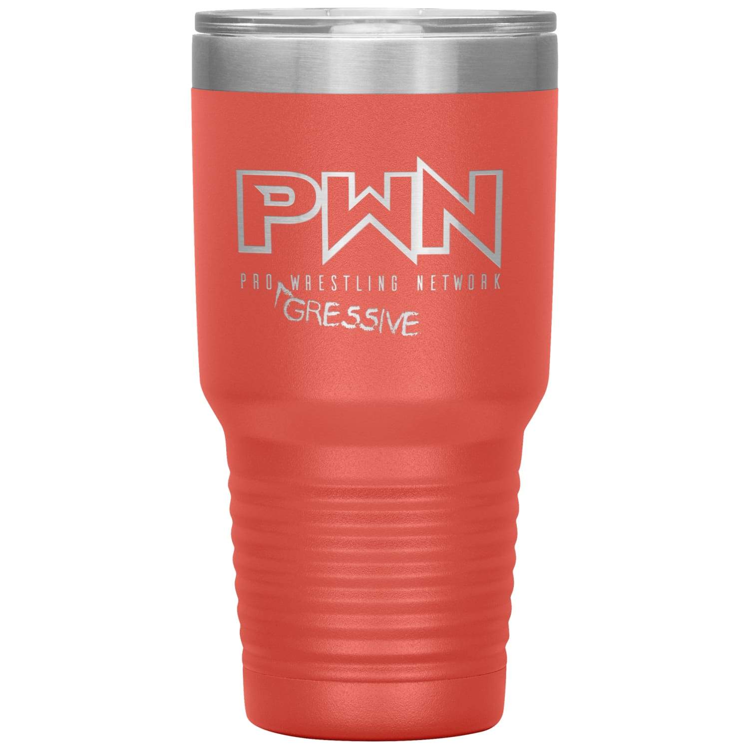 All Nerds Here PWN Progressive Logo 30oz Vacuum Tumbler - Coral - All Nerds Here