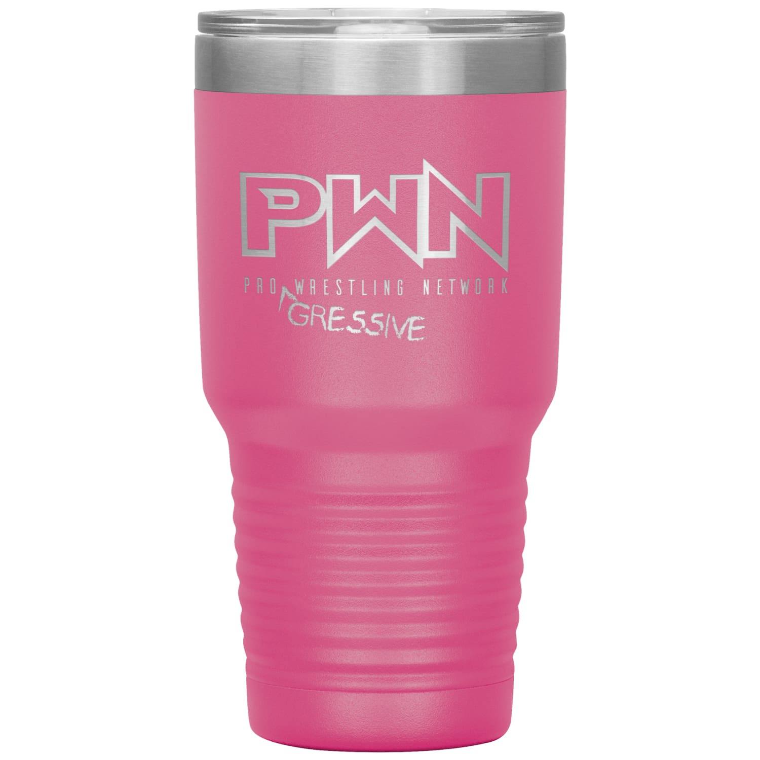 All Nerds Here PWN Progressive Logo 30oz Vacuum Tumbler - Pink - All Nerds Here