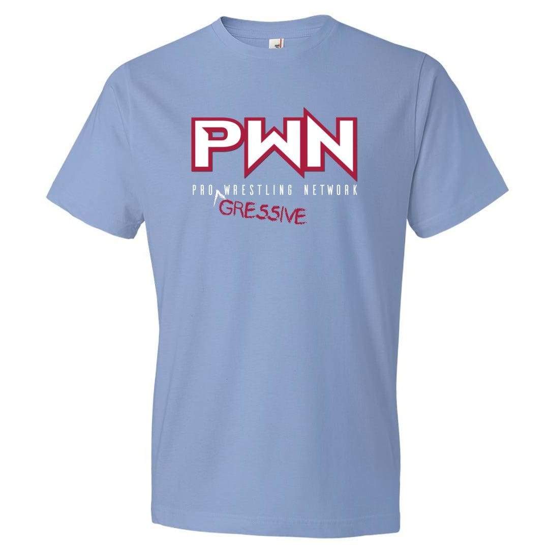 All Nerds Here PWN Progressive Logo TS Mens Premium Tee - Light Blue / S