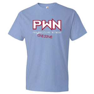 All Nerds Here PWN Progressive Logo TS Mens Premium Tee - Light Blue / S