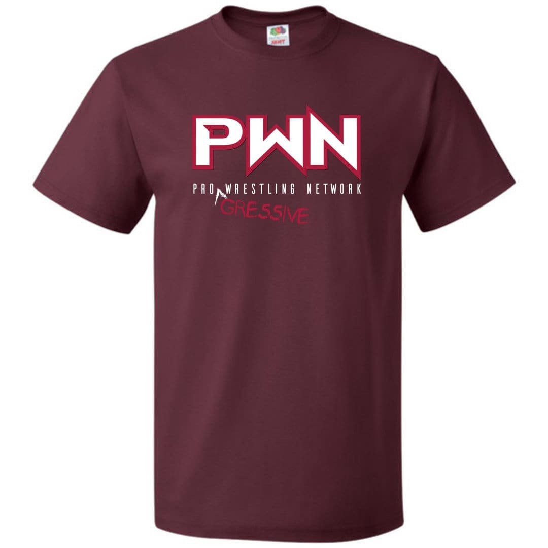 All Nerds Here PWN Progressive Logo TS Unisex Classic Tee - Maroon / S