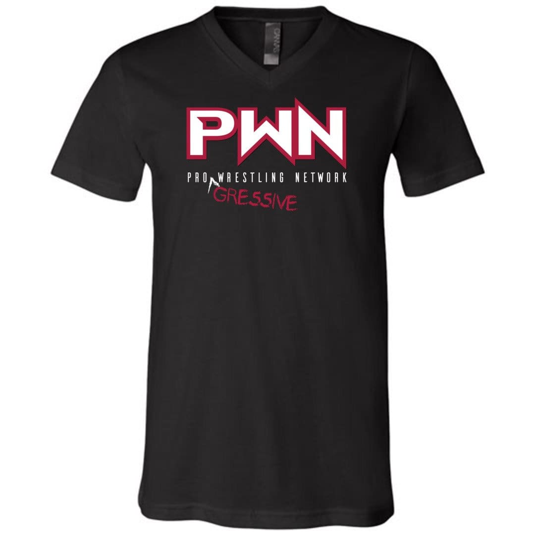 All Nerds Here PWN Progressive Logo TS Unisex Premium V-Neck Tee - Black / S