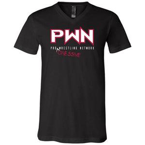 All Nerds Here PWN Progressive Logo TS Unisex Premium V-Neck Tee - Black / S