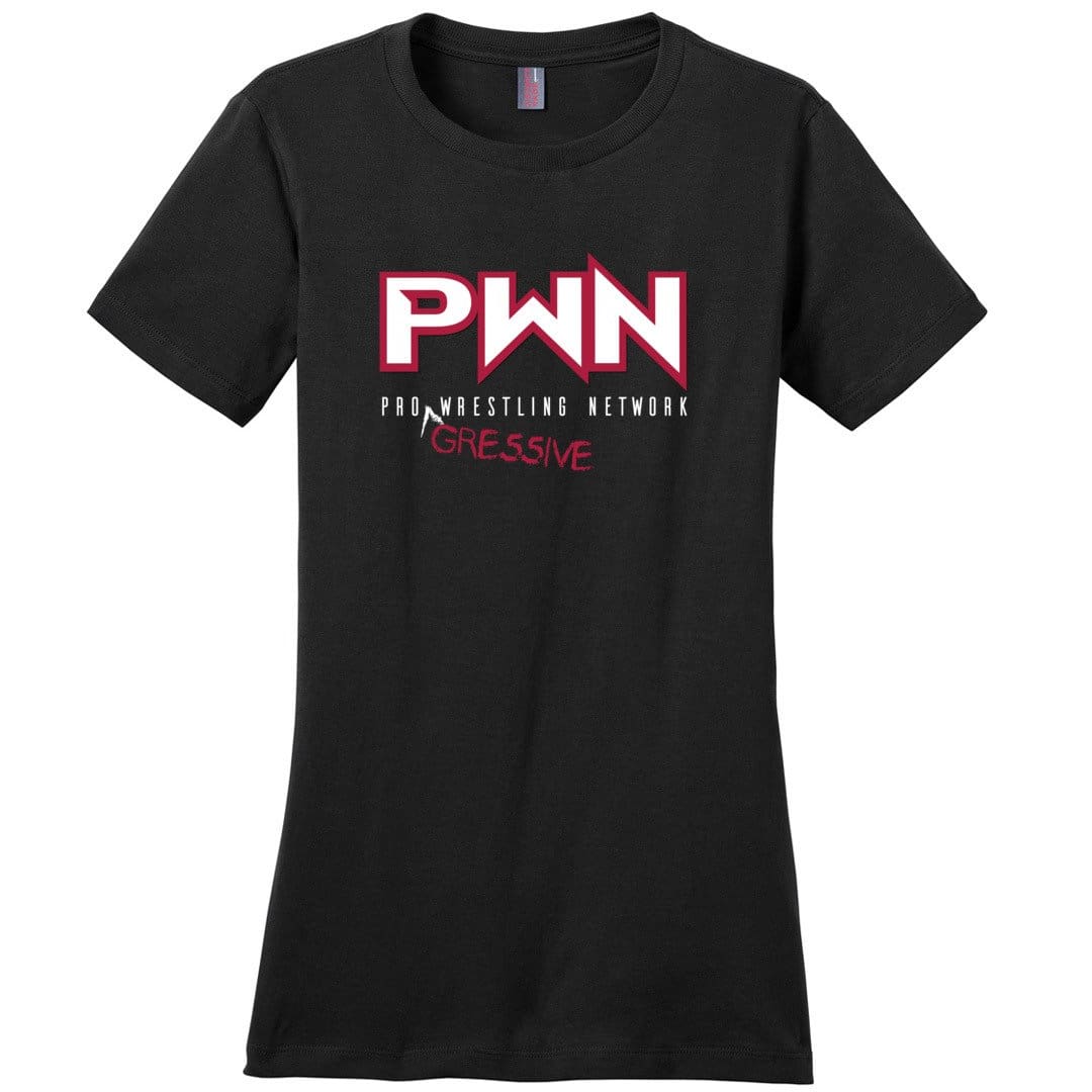 All Nerds Here PWN Progressive Logo TS Womens Premium Tee - Black / XS