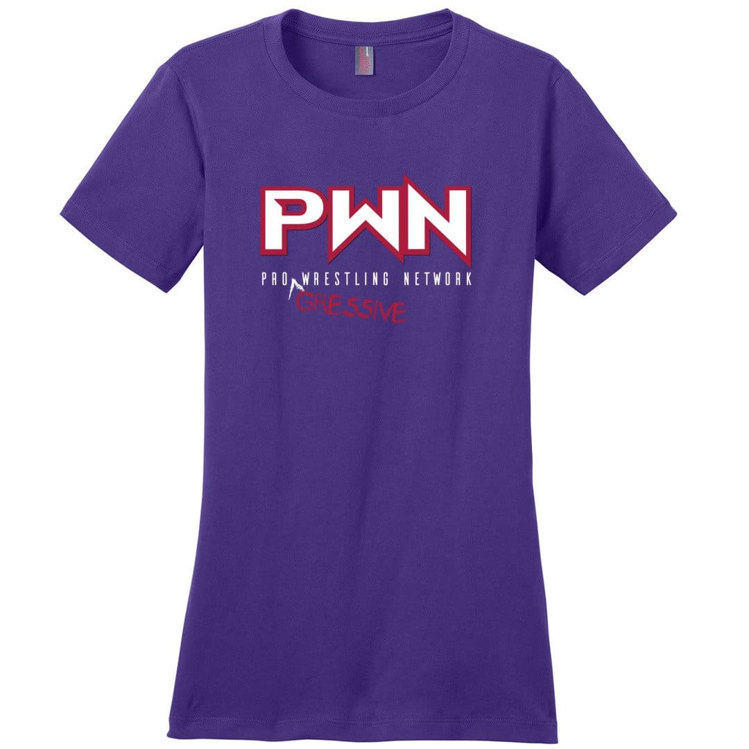All Nerds Here PWN Progressive Logo TS Womens Premium Tee - Purple / XS