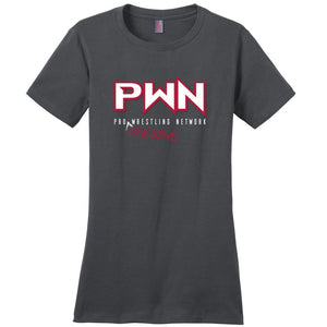 All Nerds Here PWN Progressive Logo TS Womens Premium Tee - Charcoal / XS