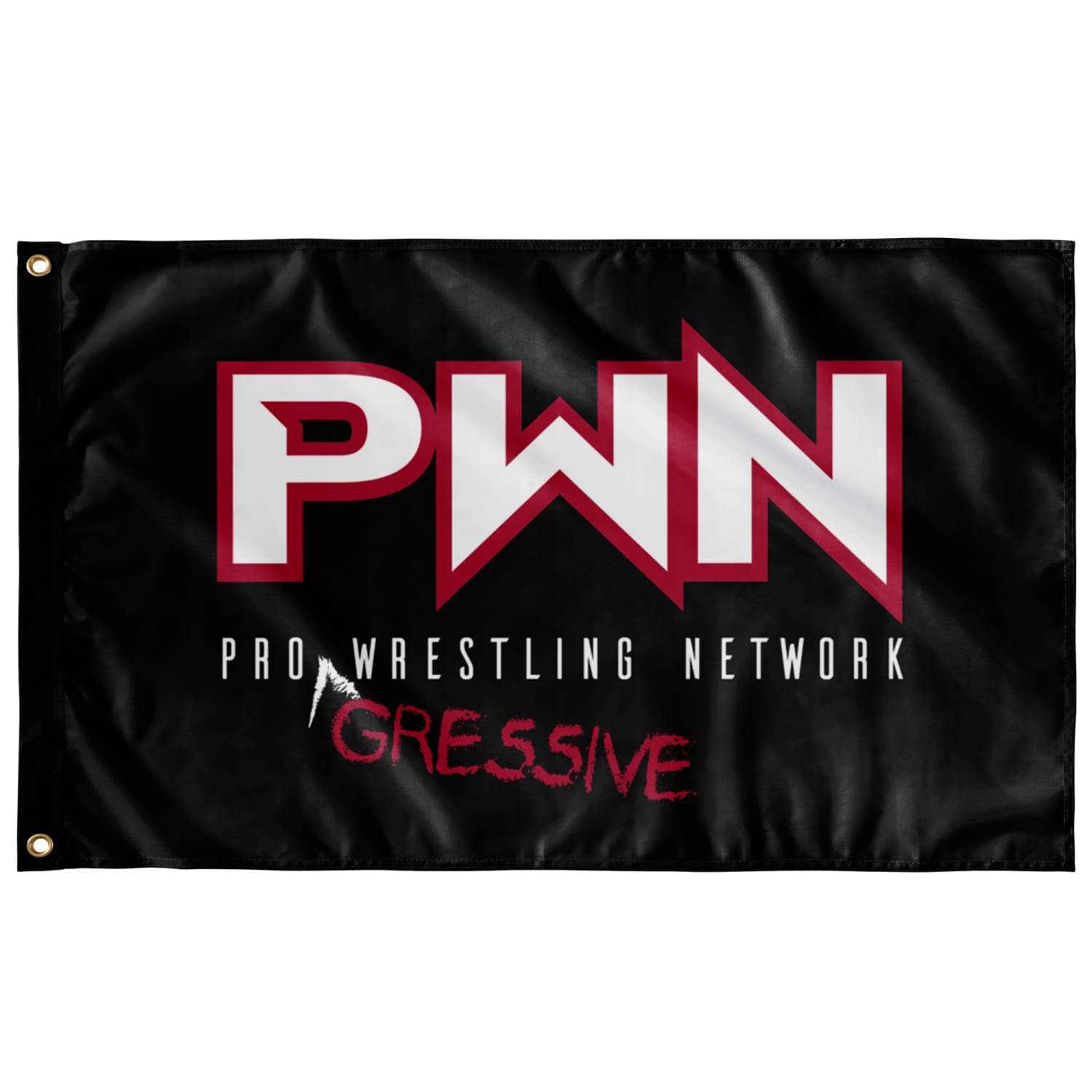 All Nerds Here PWN Progressive Logo Wall Flag - Wall Flag - 36x60 - All Nerds Here