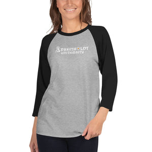 Arkenholdt 0AU Unisex Premium 3/4 Sleeve Raglan - Heather Grey/Black / XS