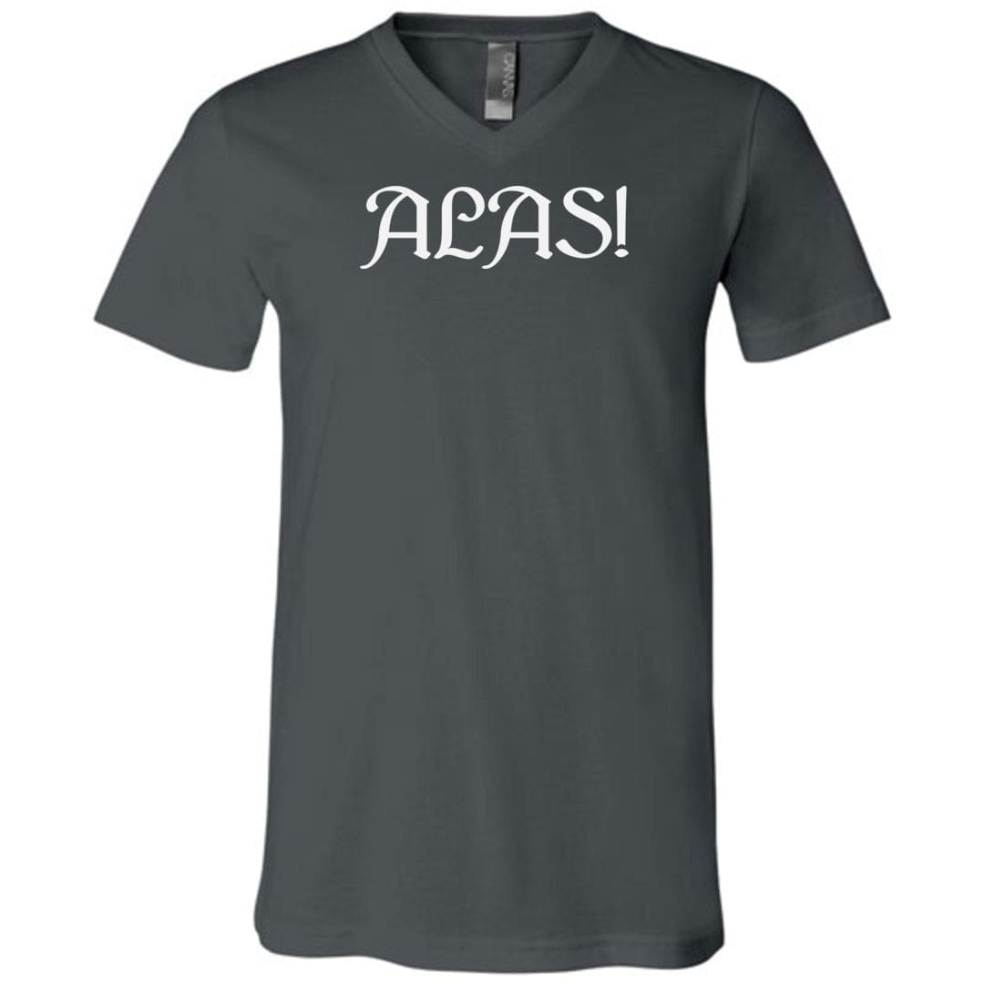 Arkenholdt ALAS! Unisex Premium V-Neck Tee - Asphalt / S