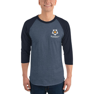 Arkenholdt Arkenstar Unisex Premium 3/4 Sleeve Raglan - Heather Denim/Navy / XS