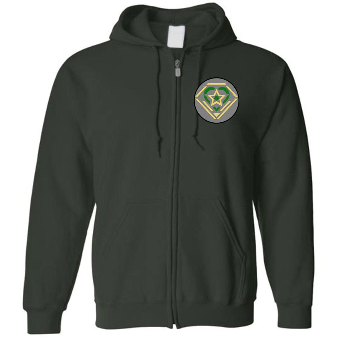 Arkenholdt Caridad Unisex Zip Hoodie - Forest Green / S