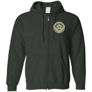 Arkenholdt Caridad Unisex Zip Hoodie - Forest Green / S