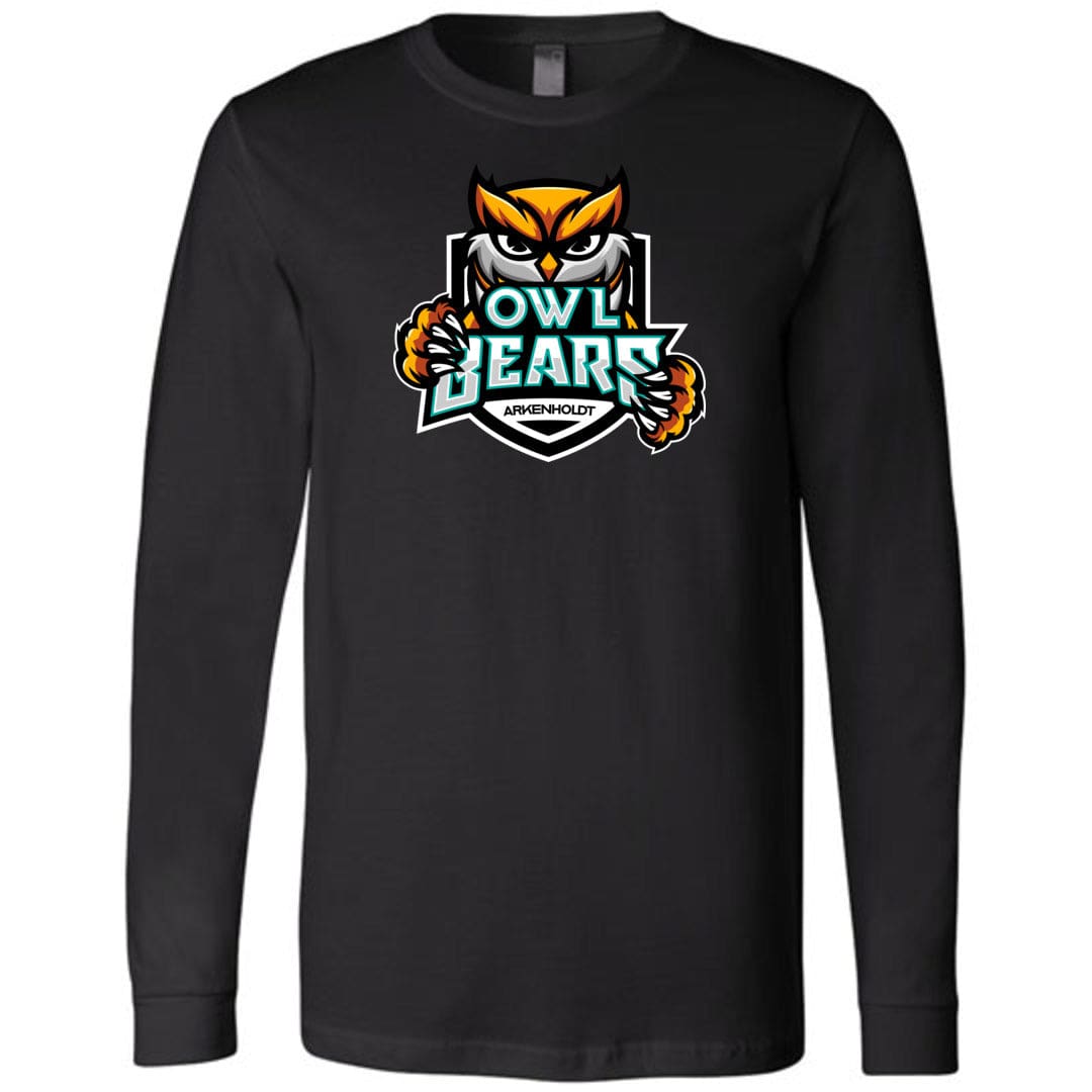 Arkenholdt Owlbears Team Logo Unisex Premium Long Sleeve Tee - Black / XS