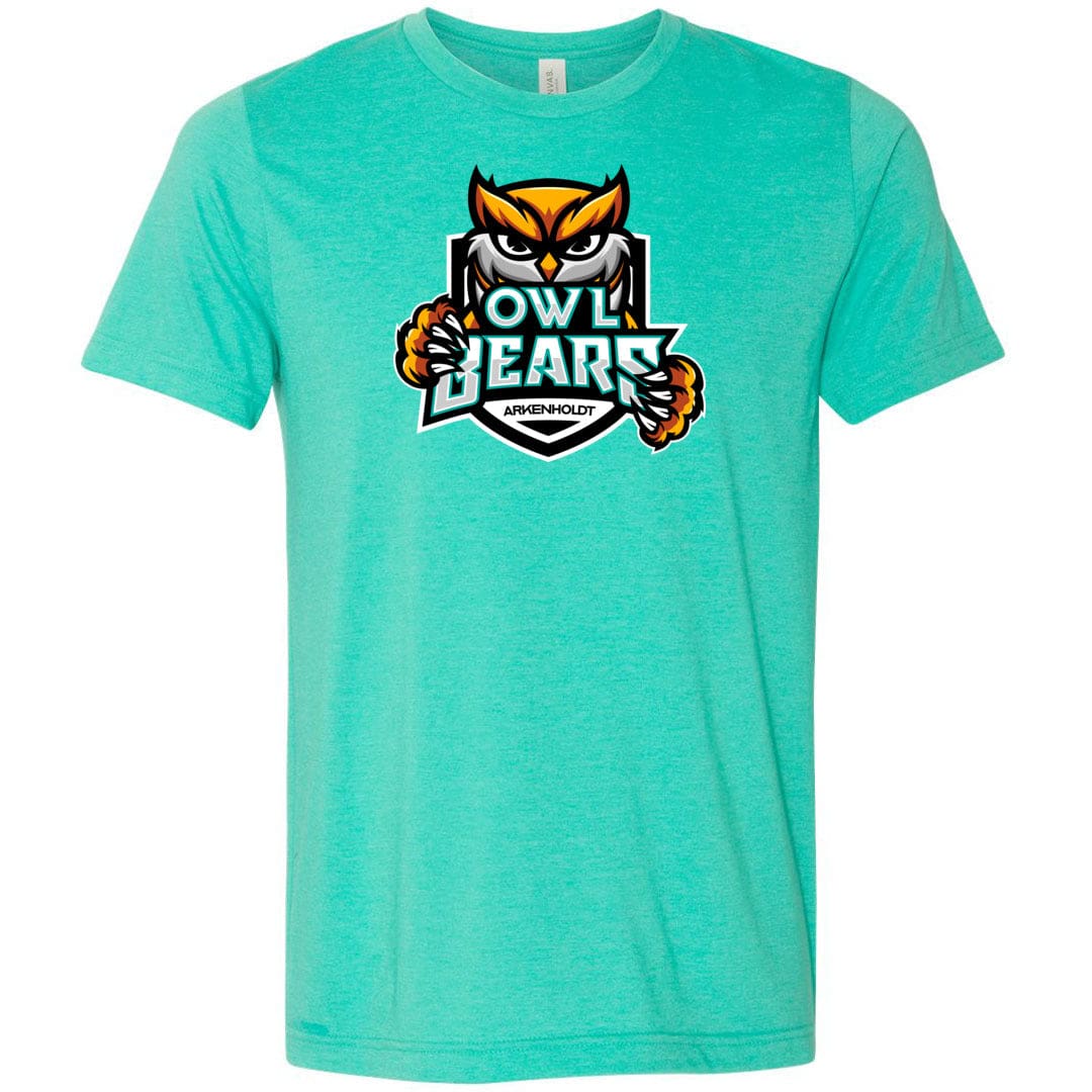 Arkenholdt Owlbears Team Logo Unisex Premium Tee - Heather Sea Green / XS