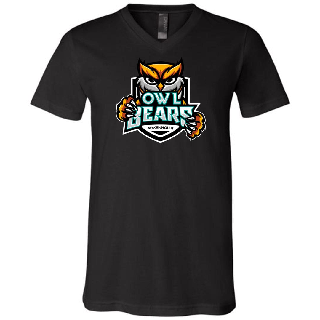 Arkenholdt Owlbears Team Logo Unisex Premium V-Neck Tee - Black / S