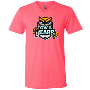 Arkenholdt Owlbears Team Logo Unisex Premium V-Neck Tee - Neon Pink / S