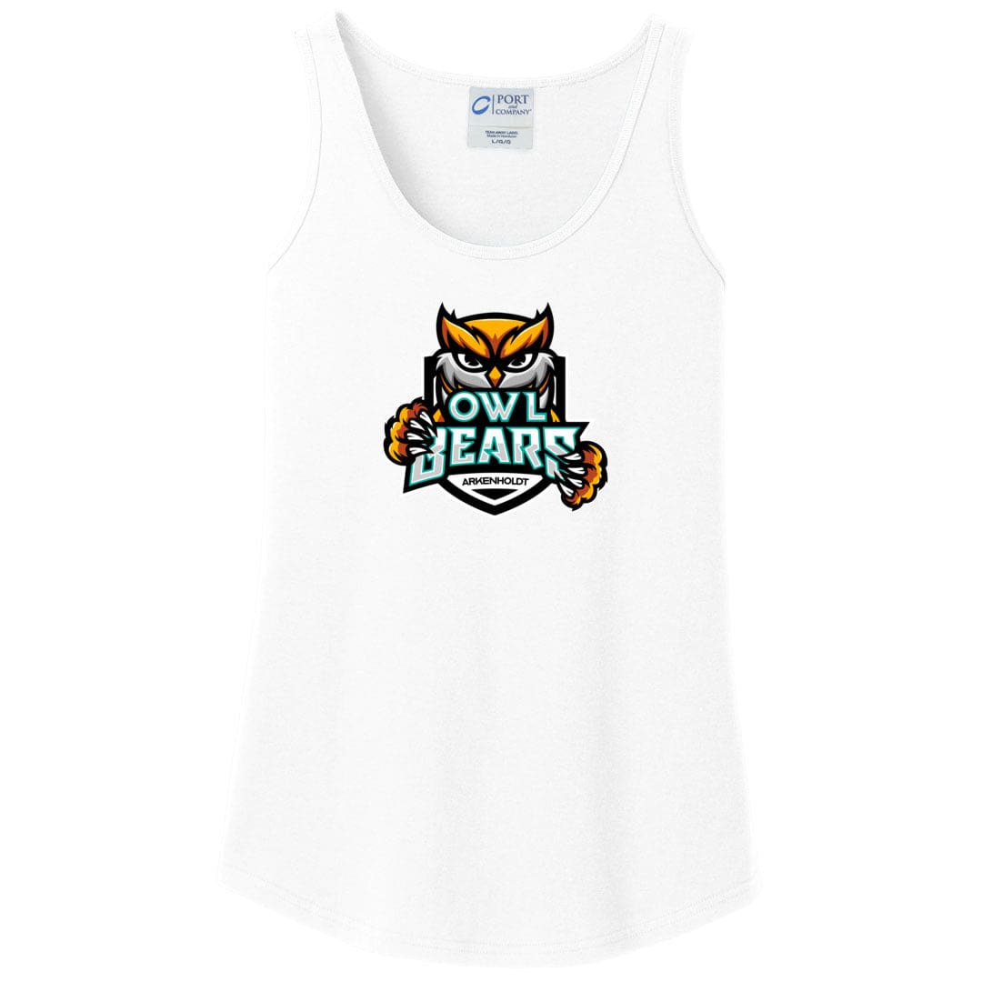 Arkenholdt Owlbears Team Logo Womens Core Cotton Tank - White / XS