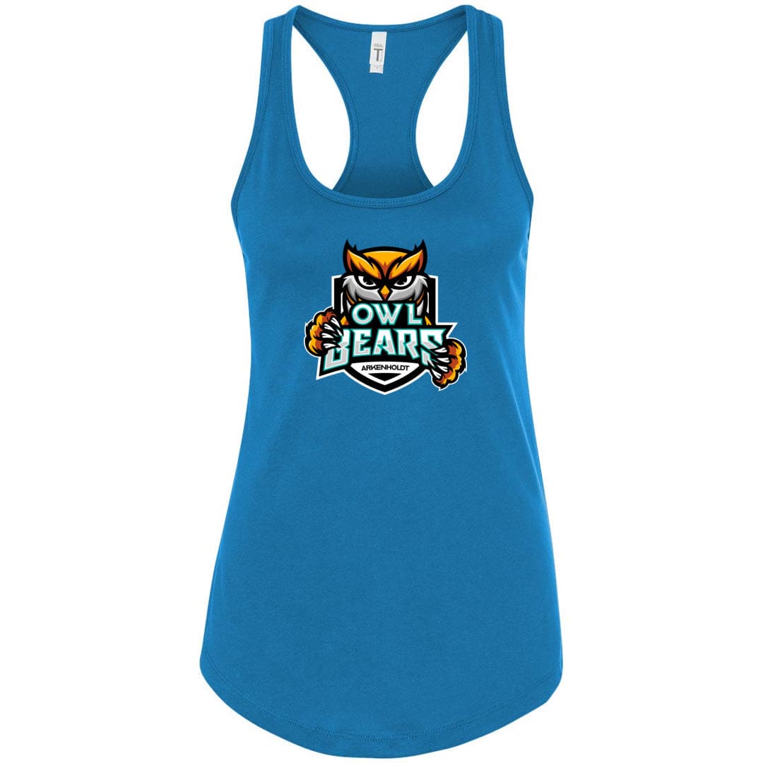Arkenholdt Owlbears Team Logo Womens Premium Racerback Tank - Turquoise / S