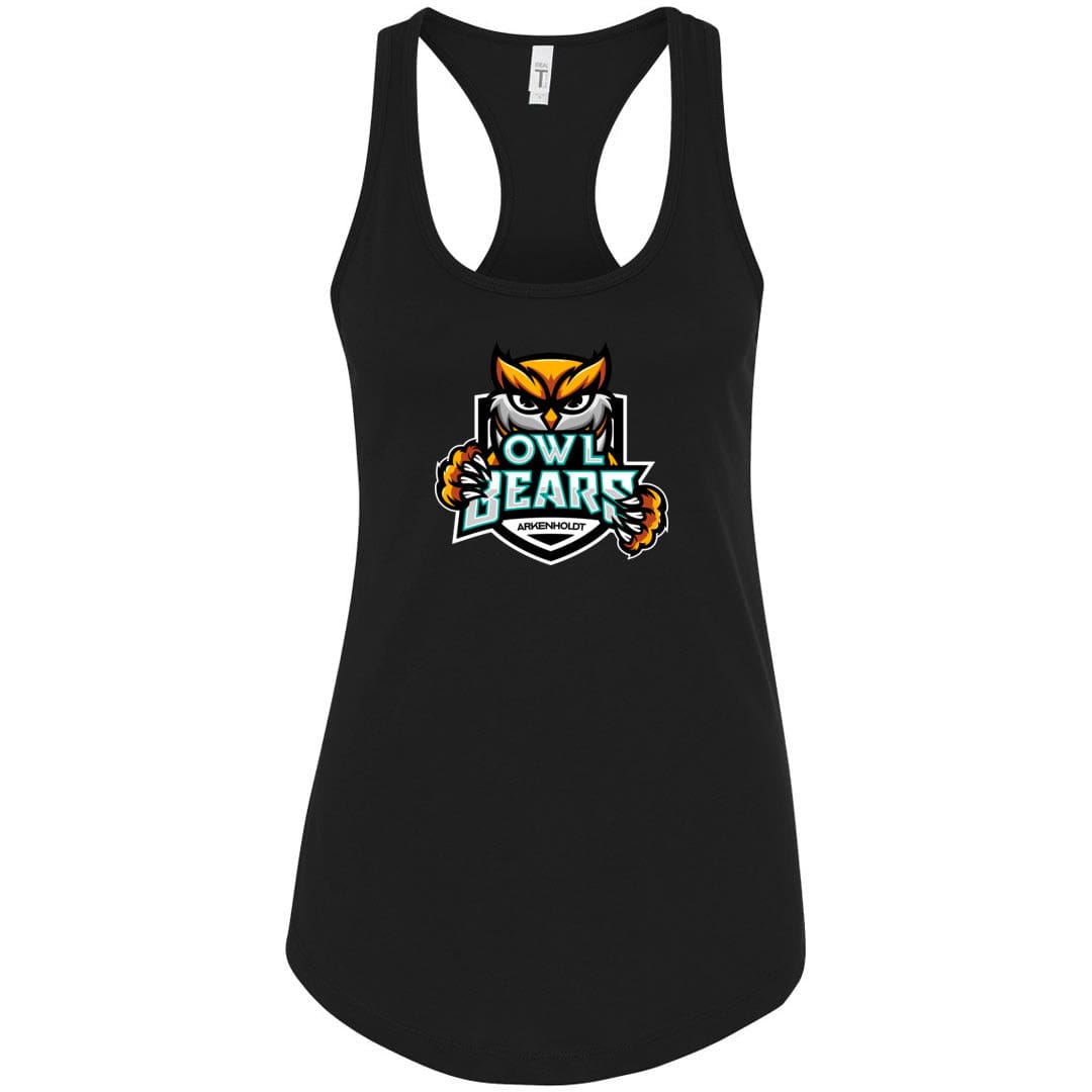 Arkenholdt Owlbears Team Logo Womens Premium Racerback Tank - Black / XS