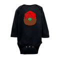 Baby Beard20 Unisex Baby Fine Jersey Longsleeve Bodysuit - Black / NB