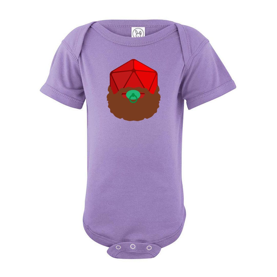 Baby Beard20 Unisex Baby Fine Jersey Onesie Bodysuit - Lavender / NB