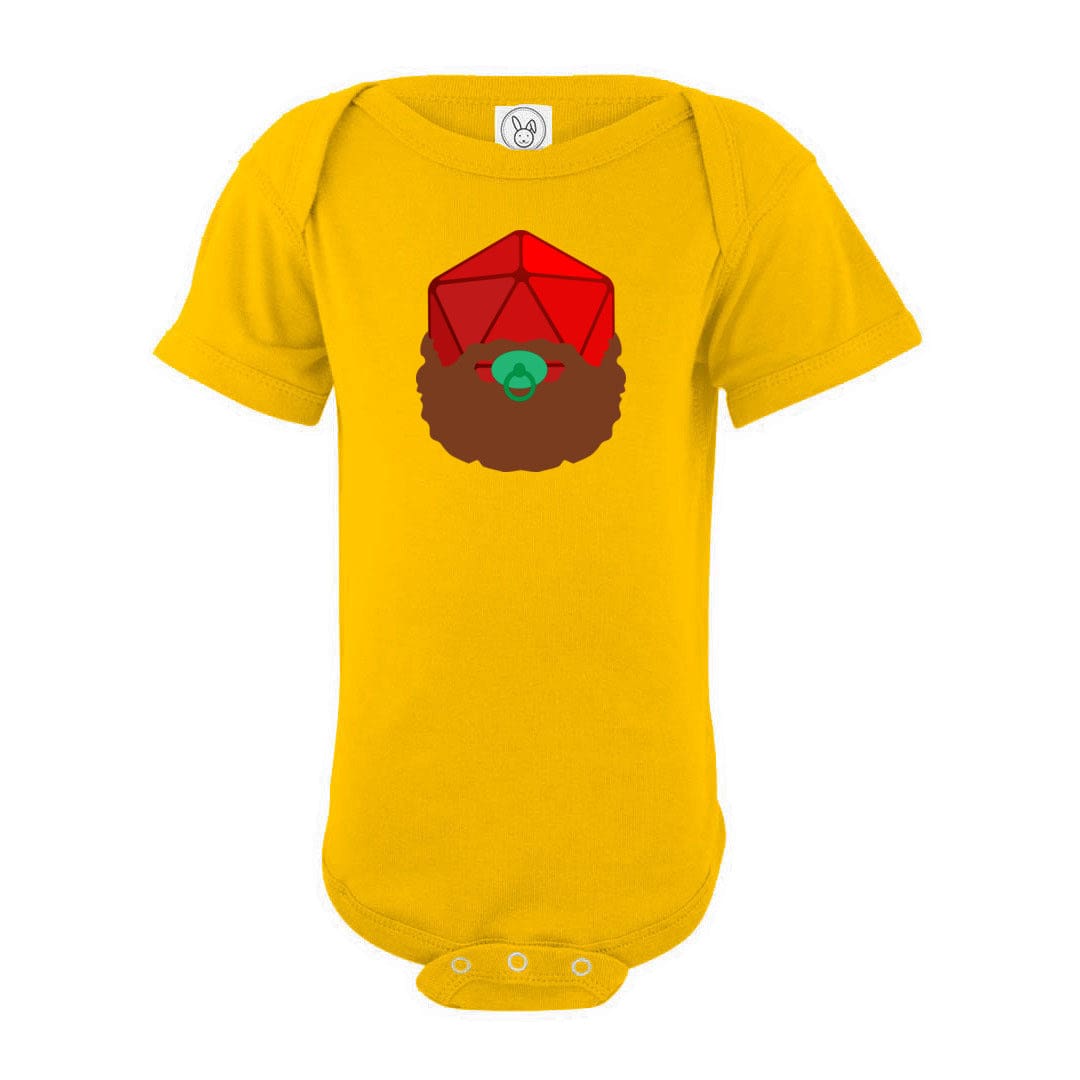 Baby Beard20 Unisex Baby Fine Jersey Onesie Bodysuit - Yellow / NB