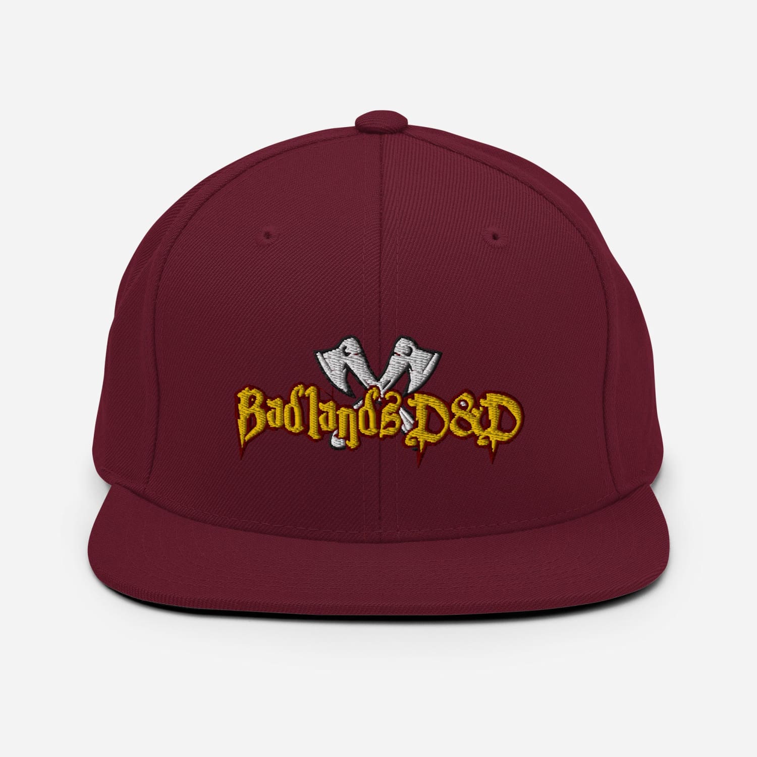 Badlands D&D Logo Classic Snapback Cap - Maroon