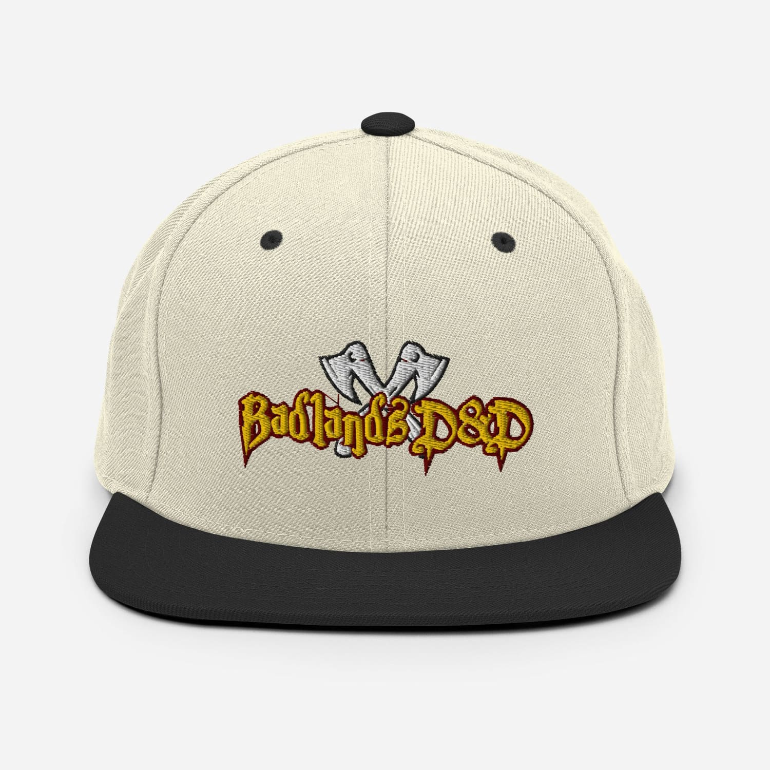 Badlands D&D Logo Classic Snapback Cap - Natural/ Black