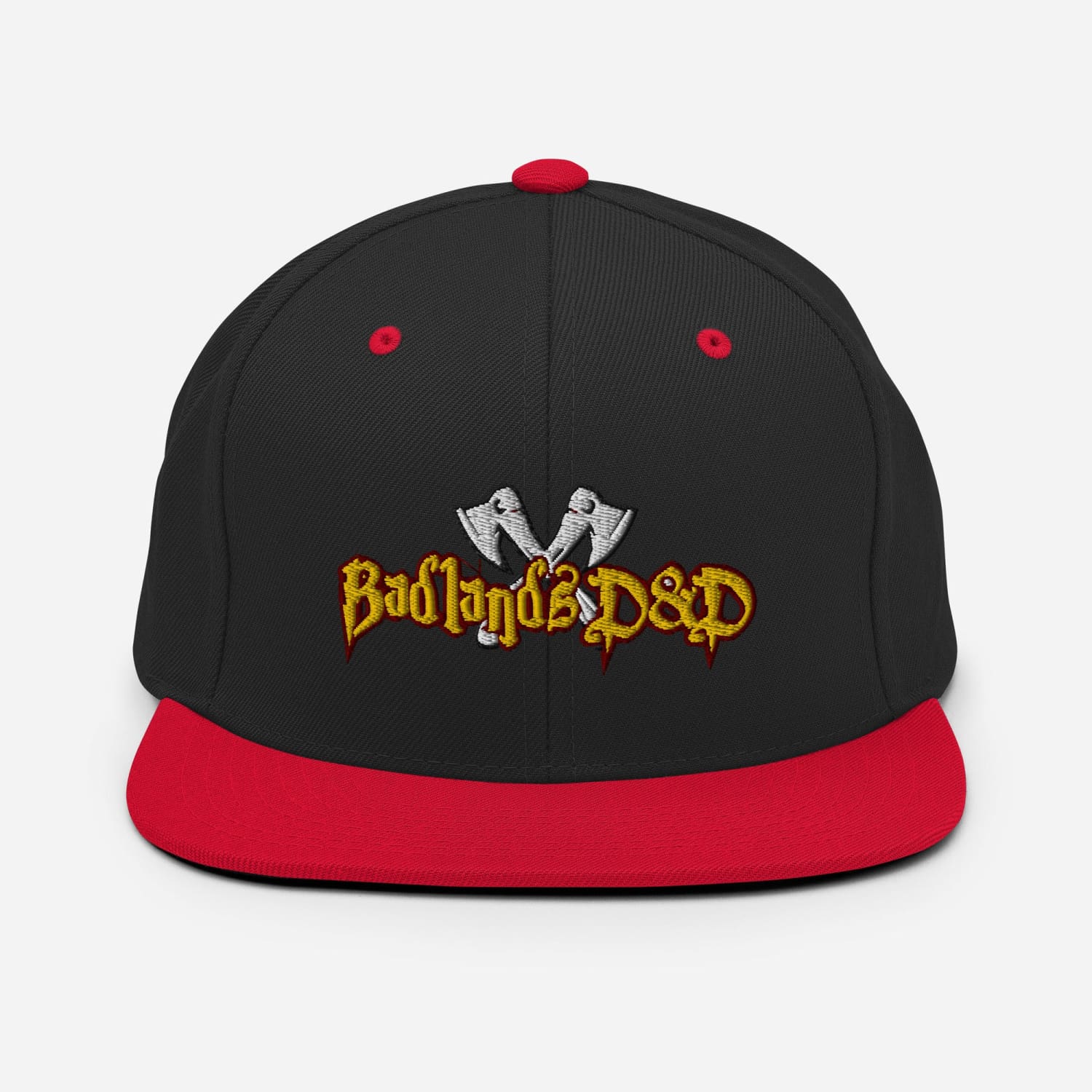 Badlands D&D Logo Classic Snapback Cap - Black/ Red