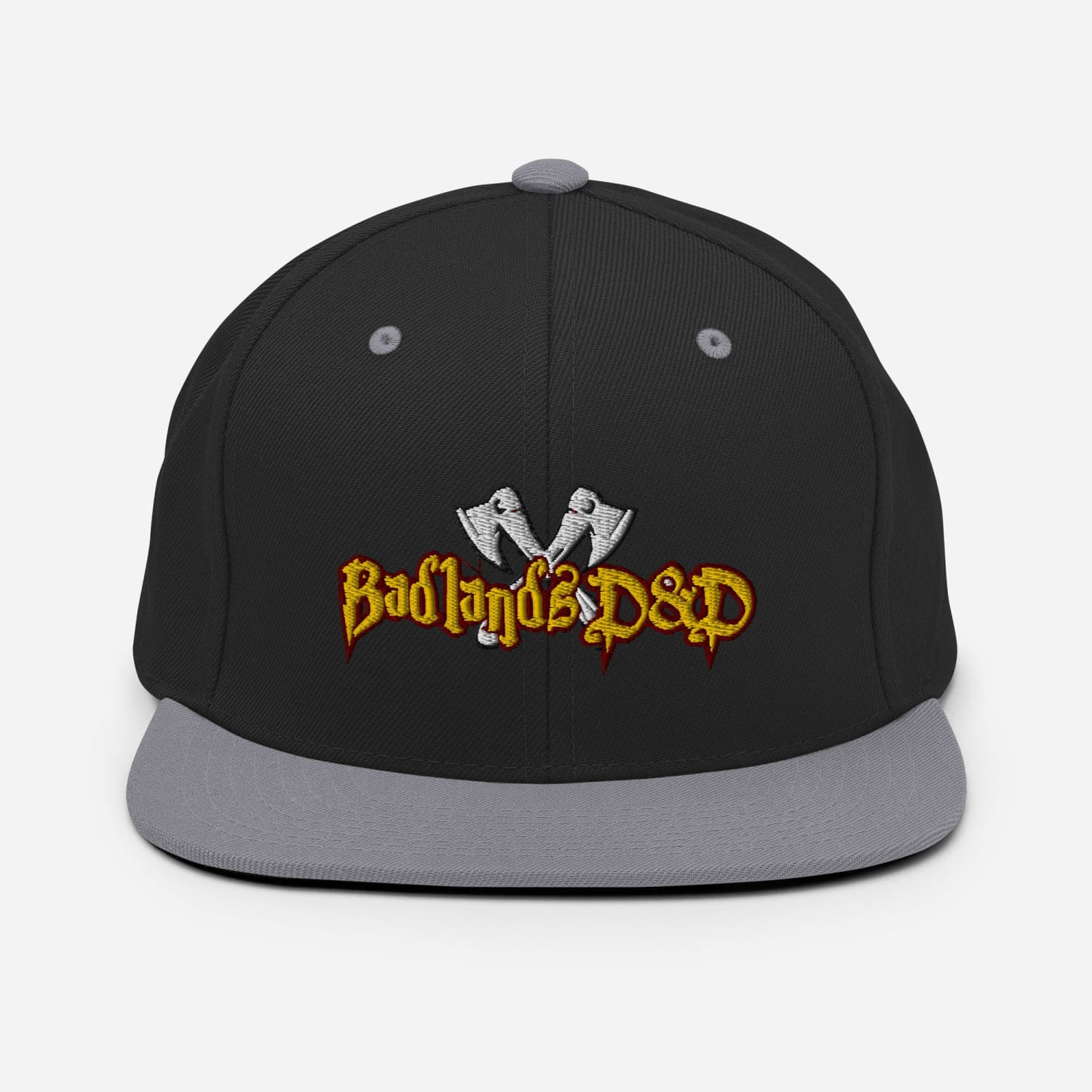 Badlands D&D Logo Classic Snapback Cap - Black/ Silver