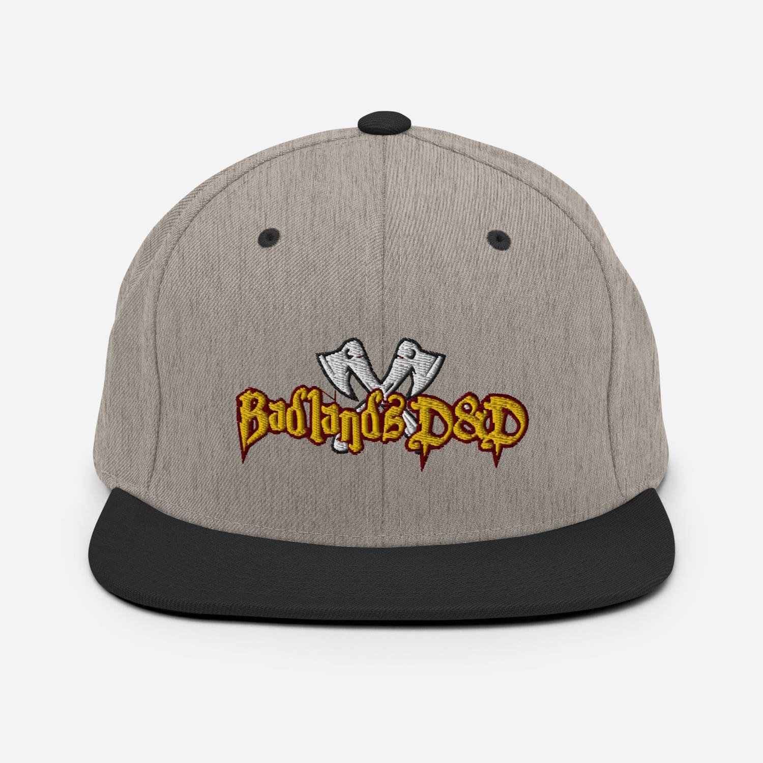 Badlands D&D Logo Classic Snapback Cap - Heather/Black