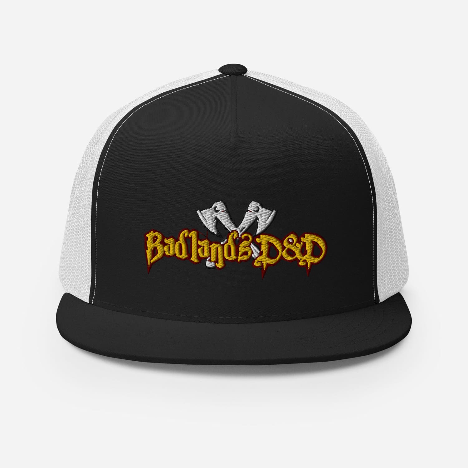 Badlands D&D Logo Classic Trucker Cap - Black/ White