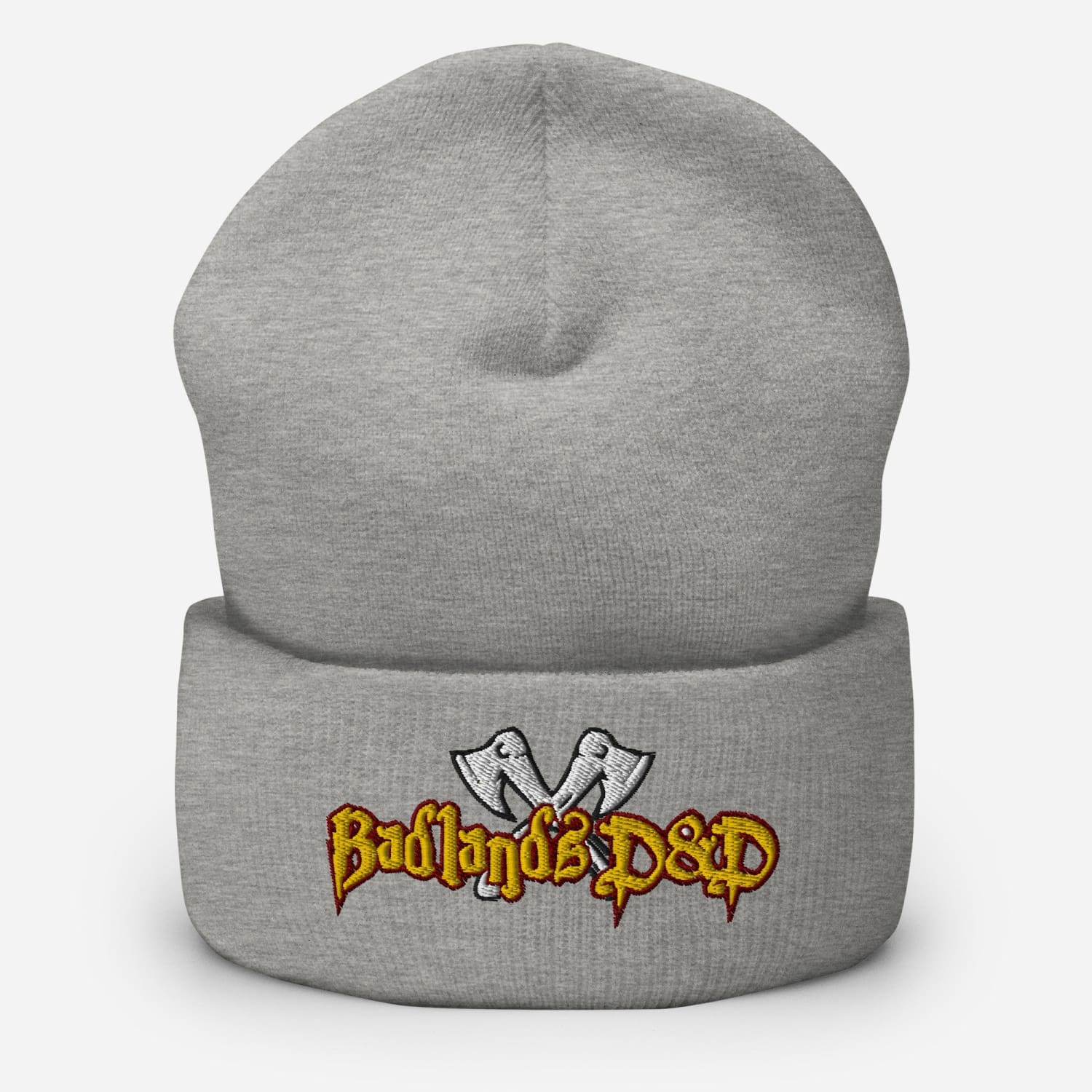 Badlands D&D Logo Cuffed Knit Beanie / Tuque - Heather Grey