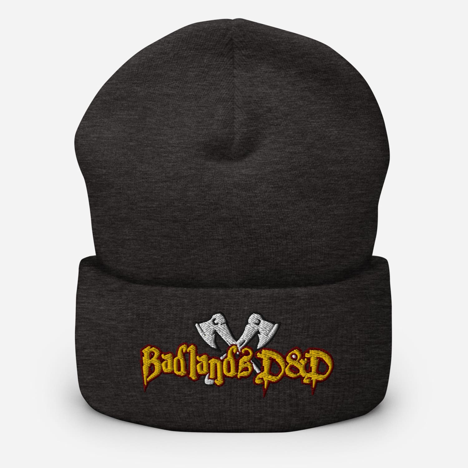 Badlands D&D Logo Cuffed Knit Beanie / Tuque - Dark Grey