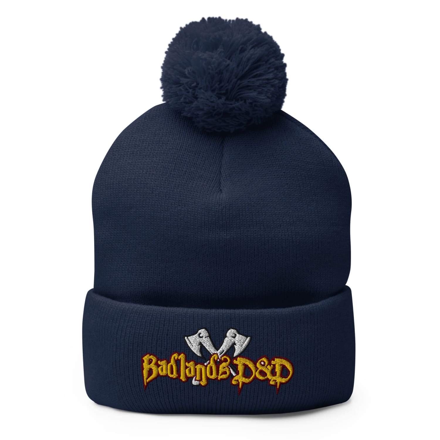 Badlands D&D Logo Pom-Pom Knit Beanie / Tuque - Navy