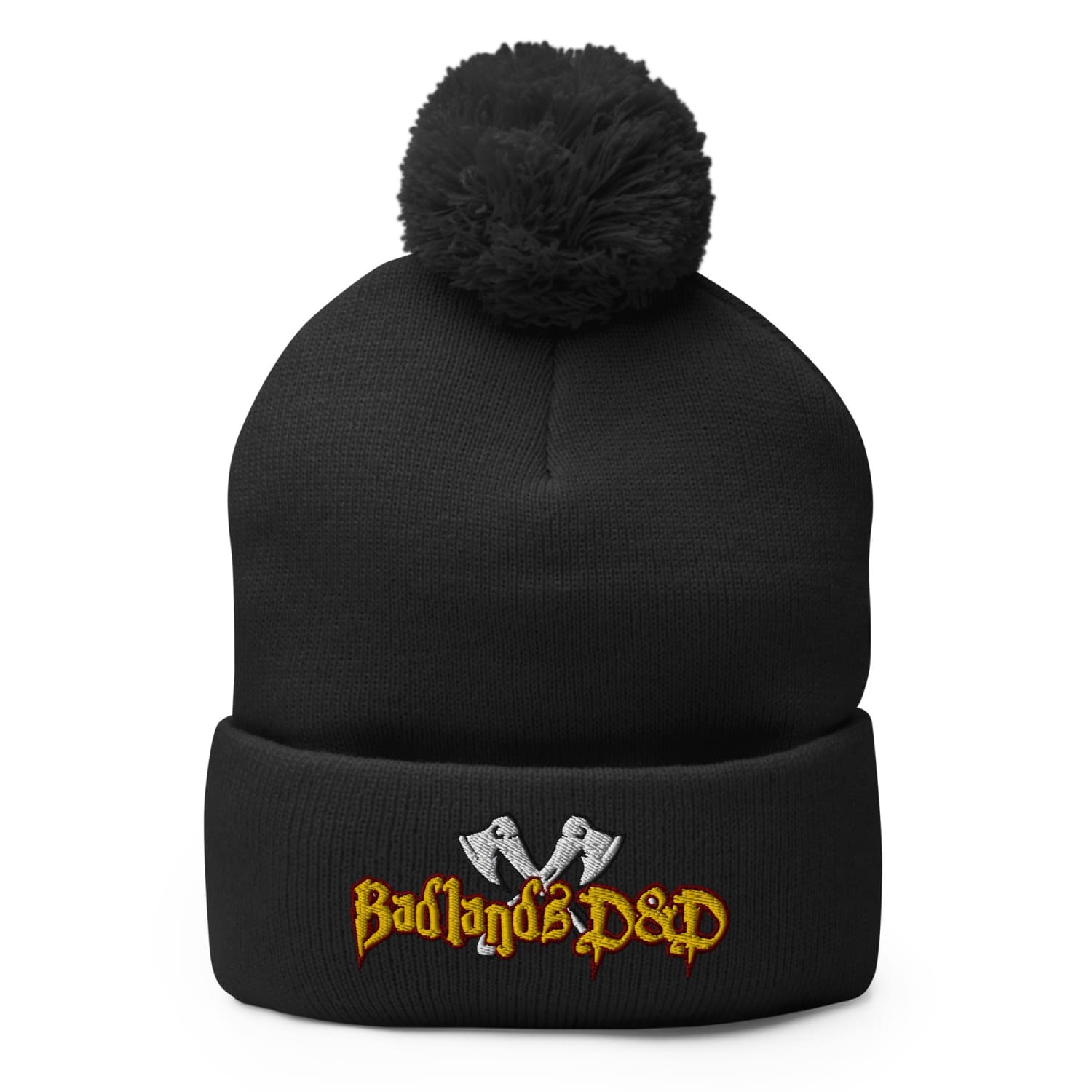 Badlands D&D Logo Pom-Pom Knit Beanie / Tuque - Black