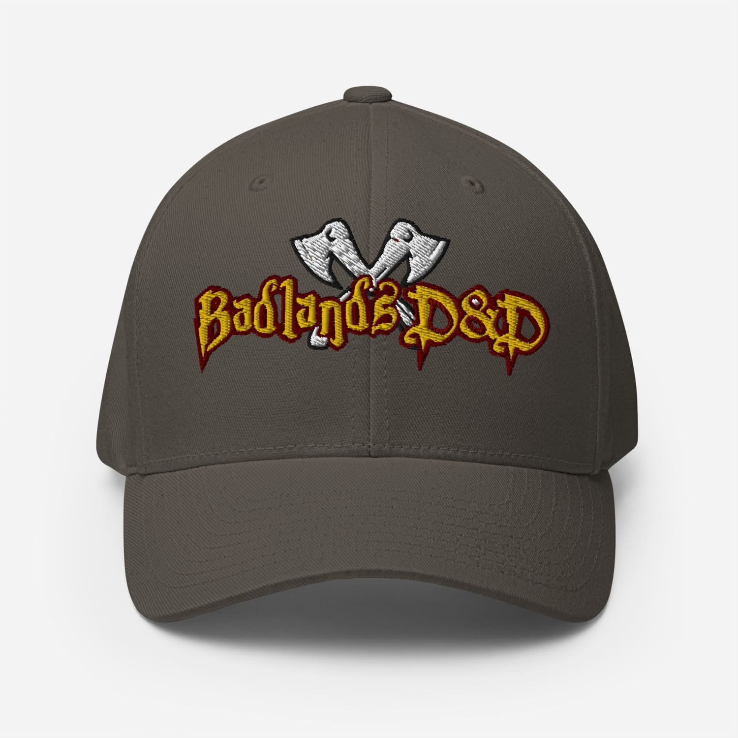 Badlands D&D Logo Structured Twill Flexfit Cap - Dark Grey / S/M