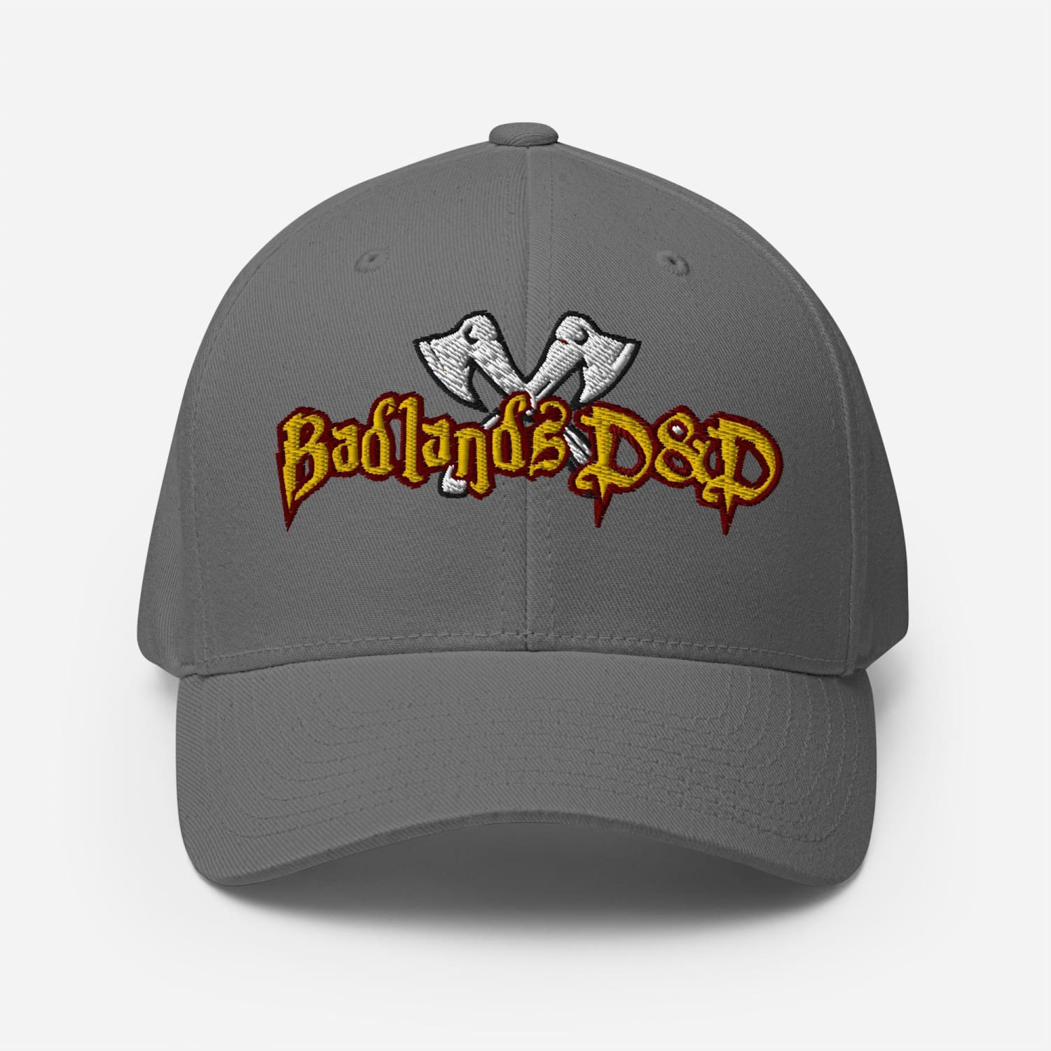 Badlands D&D Logo Structured Twill Flexfit Cap - Grey / S/M