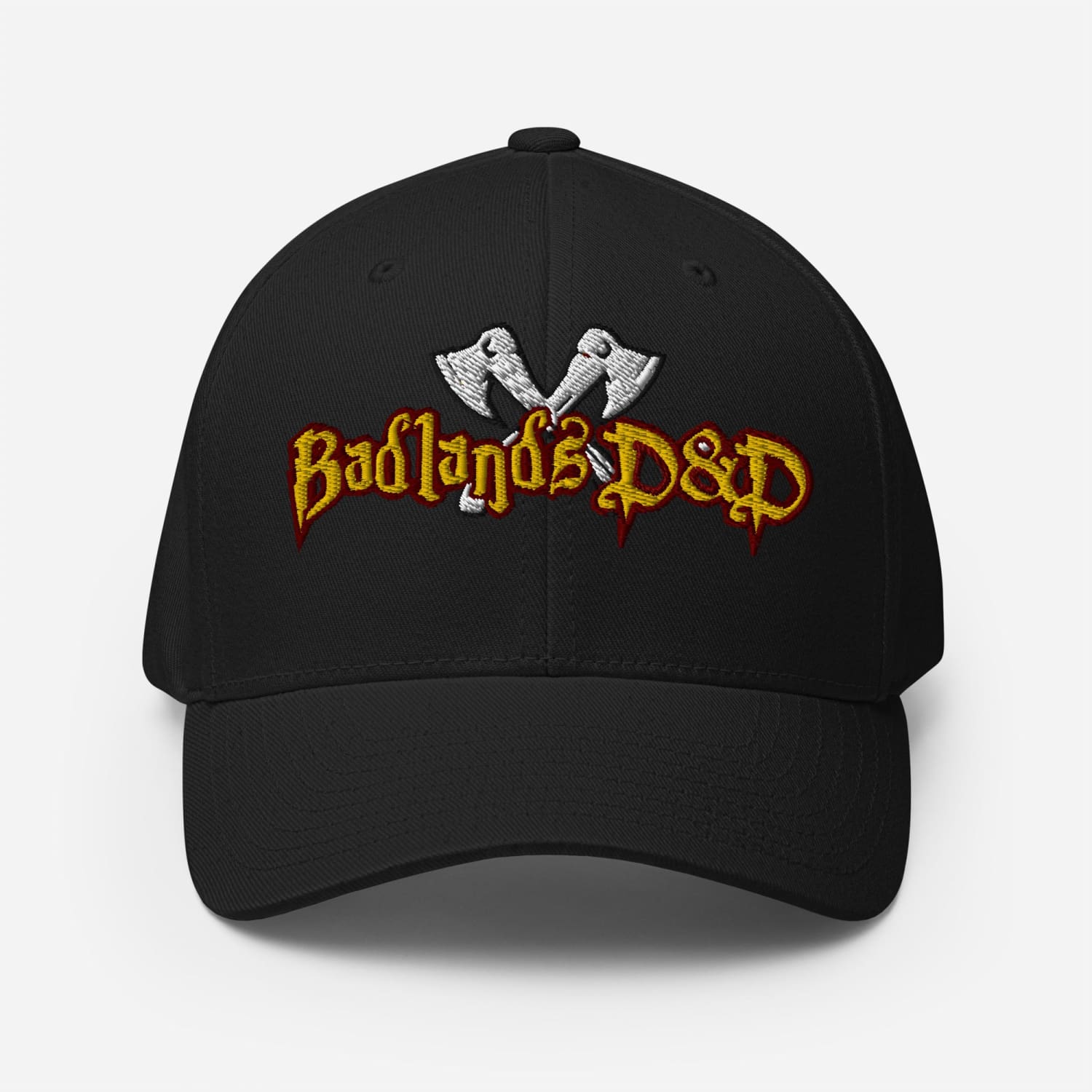Badlands D&D Logo Structured Twill Flexfit Cap - Black / S/M