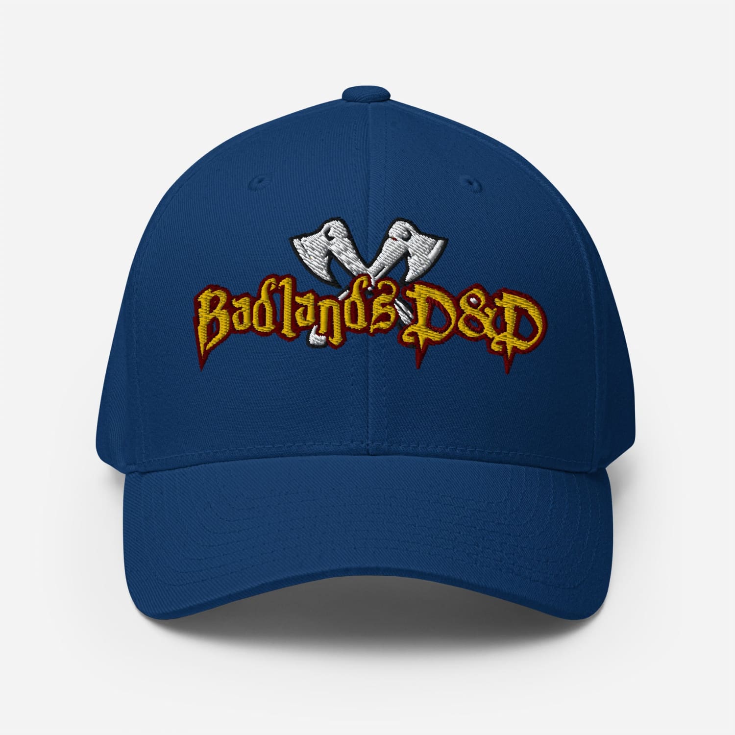 Badlands D&D Logo Structured Twill Flexfit Cap - Royal Blue / S/M