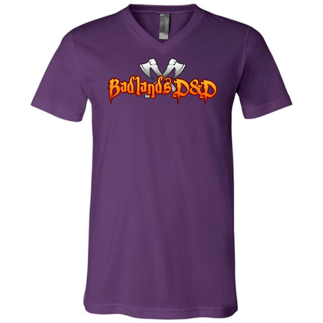 Badlands D&D Unisex Premium V-Neck Tee - Team Purple / S