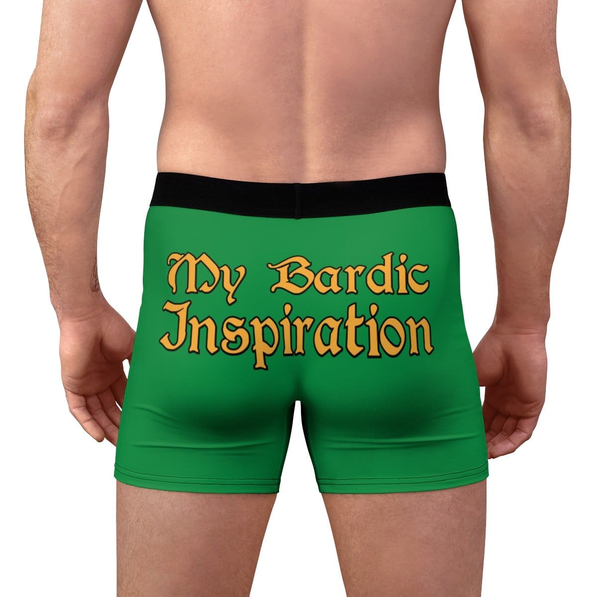 My Bardic Inspiration - Green Boxer Briefs - L / Black Seams - All Over Prints