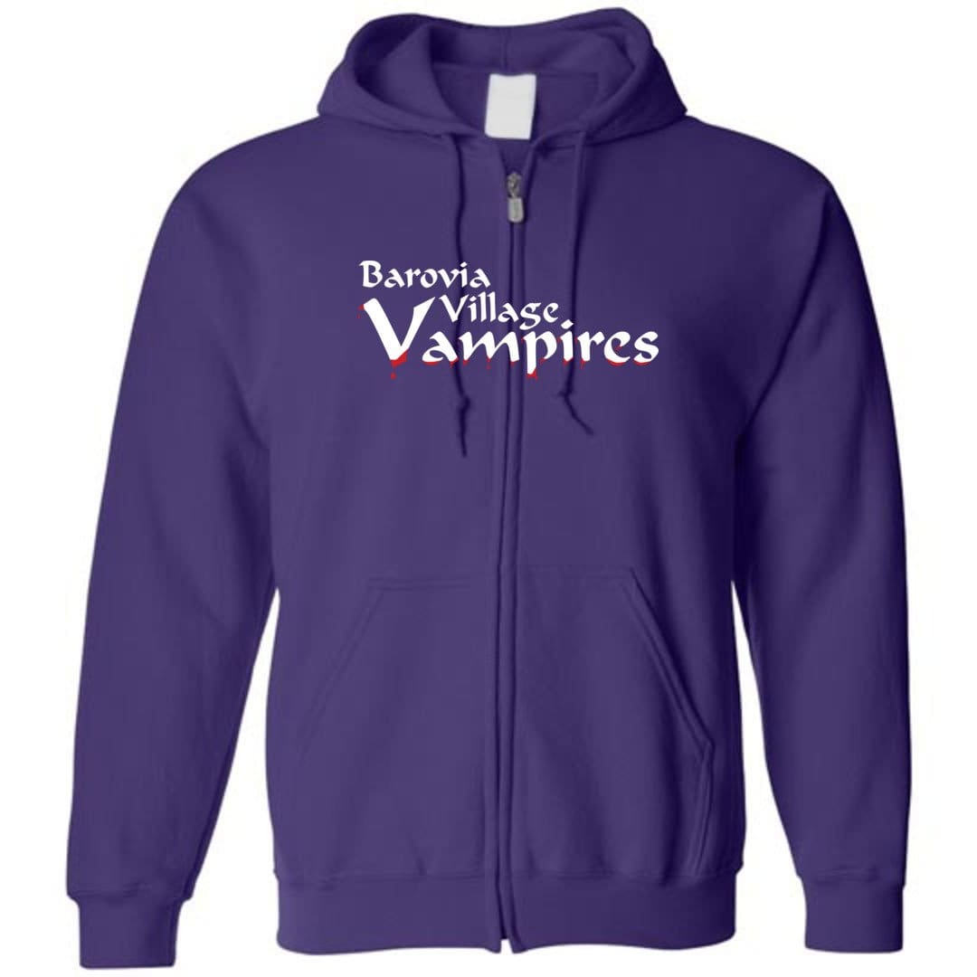 Barovia Village Vampires Unisex Zip Hoodie - Purple / S