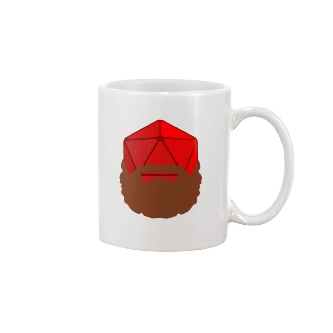Beard 20 D20 15oz Coffee Mug - White / 15OZ - SoMattyGameZ