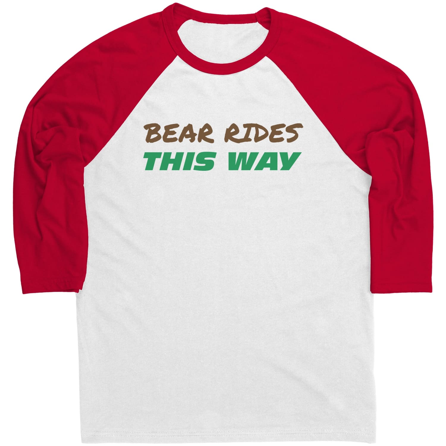 BearRides2 - White/ Red / 2XL - Apparel