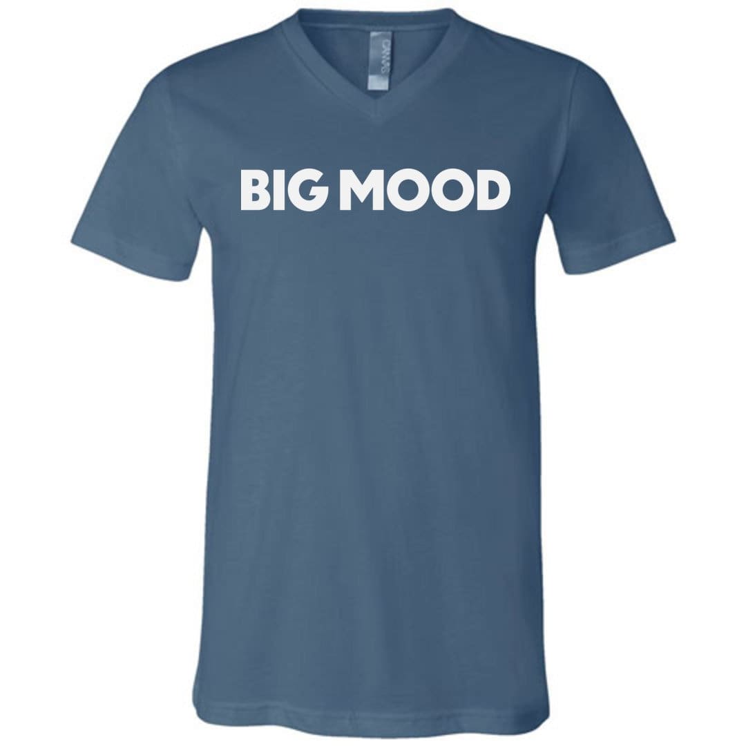 Big Mood TS Unisex Premium V-Neck Tee - Steel Blue / S