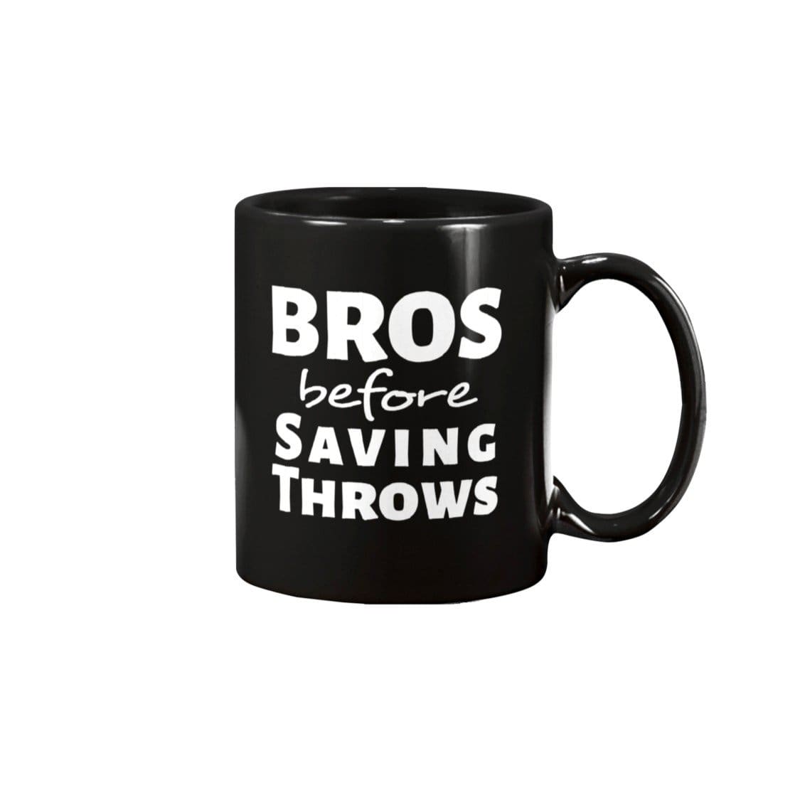 Bros Before Saving Throws 15oz Coffee Mug - Black / 15OZ - SoMattyGameZ
